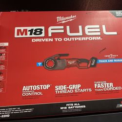 Milwaukee M18 Fuel One-Key Cordless Brushless Pipe Threader Kit with (2) 12.0Ah Batteries and Case
