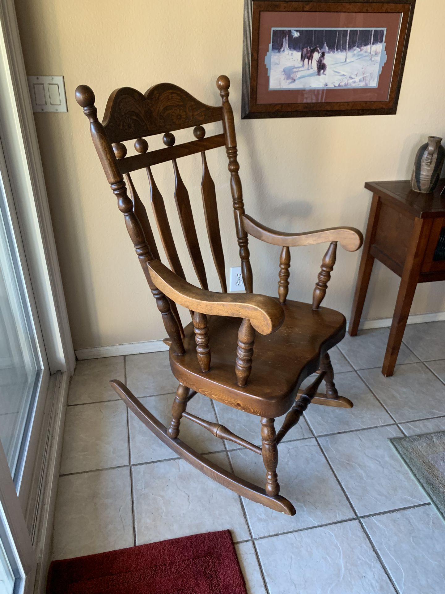 Solid Oakwood rocking chair