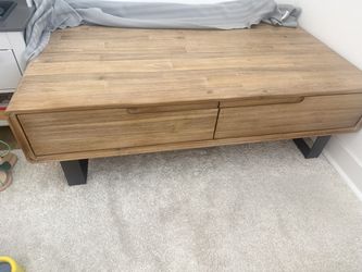 Solid Wood Coffee Table with Drawers – Brand New, Never Used