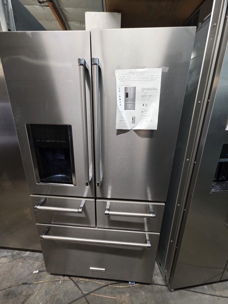 KITCHENAID 5 DOOR STAINLESS STEEL REFRIGERATOR