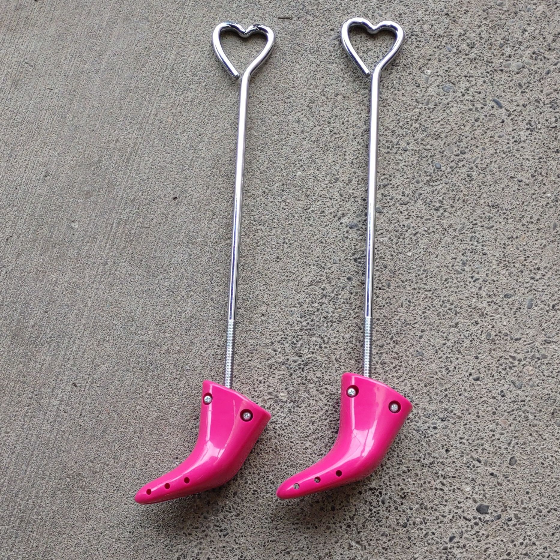 2 Pink Heart Boot Shapers