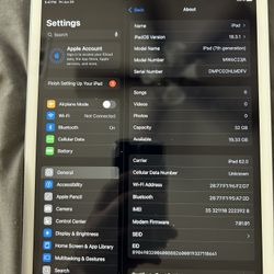 White iPad 7th Generation 32gig 