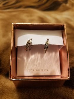 Sterling silver girls earings/hoops