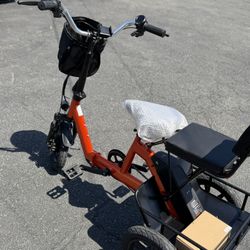 ELECTRIC TRIKE FOLDABLE 350W POWER MOBILITY SCOOTER 12.5MPH-RANGE 35 MILES  The electric trike is equipped with a 350W brushless motor, which provides