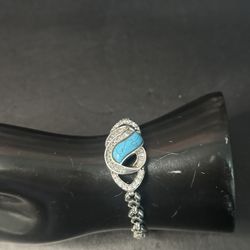 925 STERLING SILVER TURQUOISE MARCASITE 