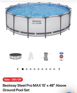 Bestway Steel Pro MAX 15' x 48" Above Ground Pool Set