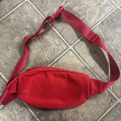 red crossbody fanny pack bag
