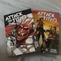 Attack on Titans books 1 & 4