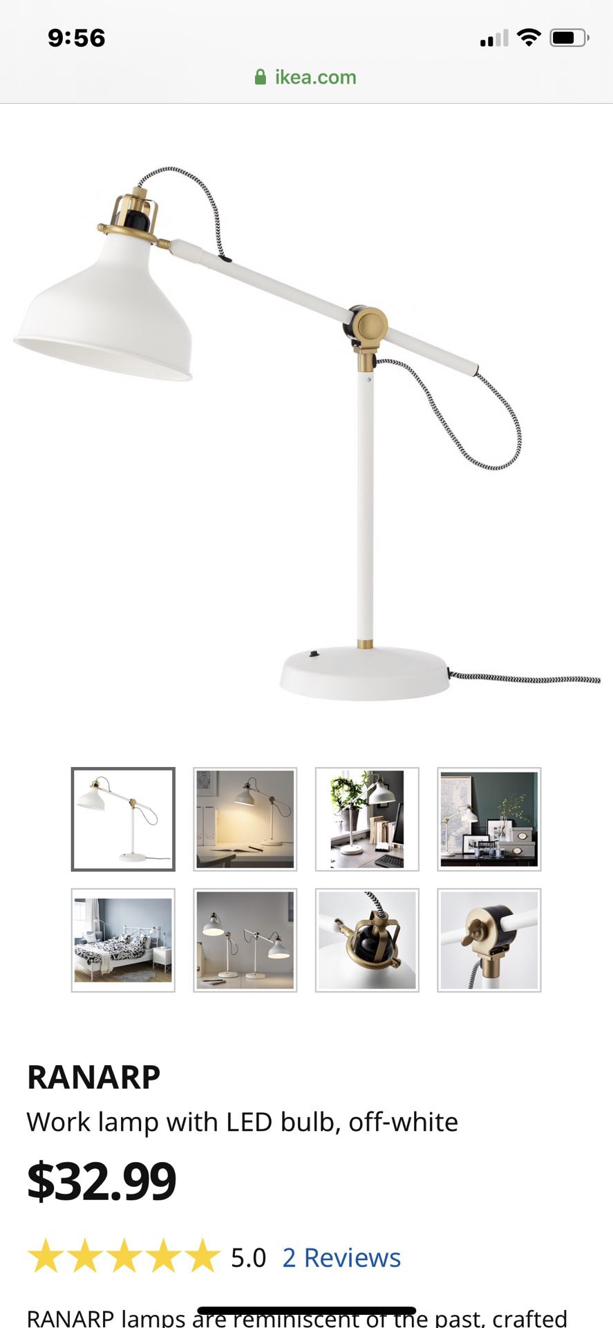 Ikea table lamp.