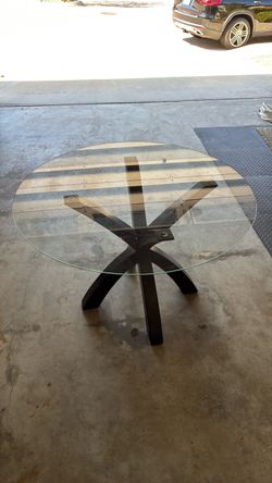 Glass dining table