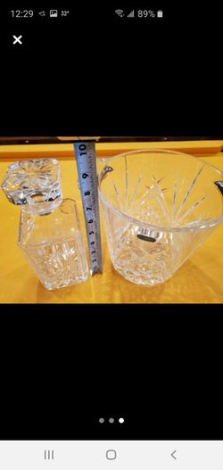 Italian crystal- Ice Container And Decanter