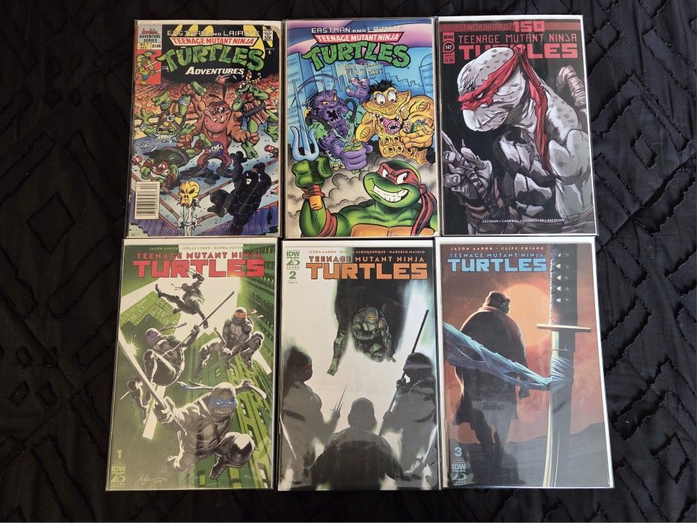 Teenage Mutant Ninja Turtles Comic book lot of 6! Vintage. keys. Mixed lot.