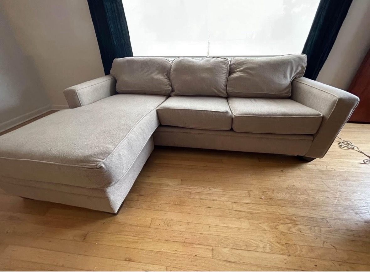 Beige L shape Couch