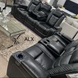!brand New Living Room Set Reclining Power Free Delivery.