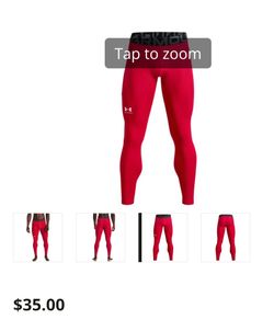 Under Armour Men's Red Compression Leggings
