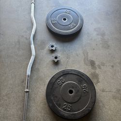 EZ Curl Bar & Weights 