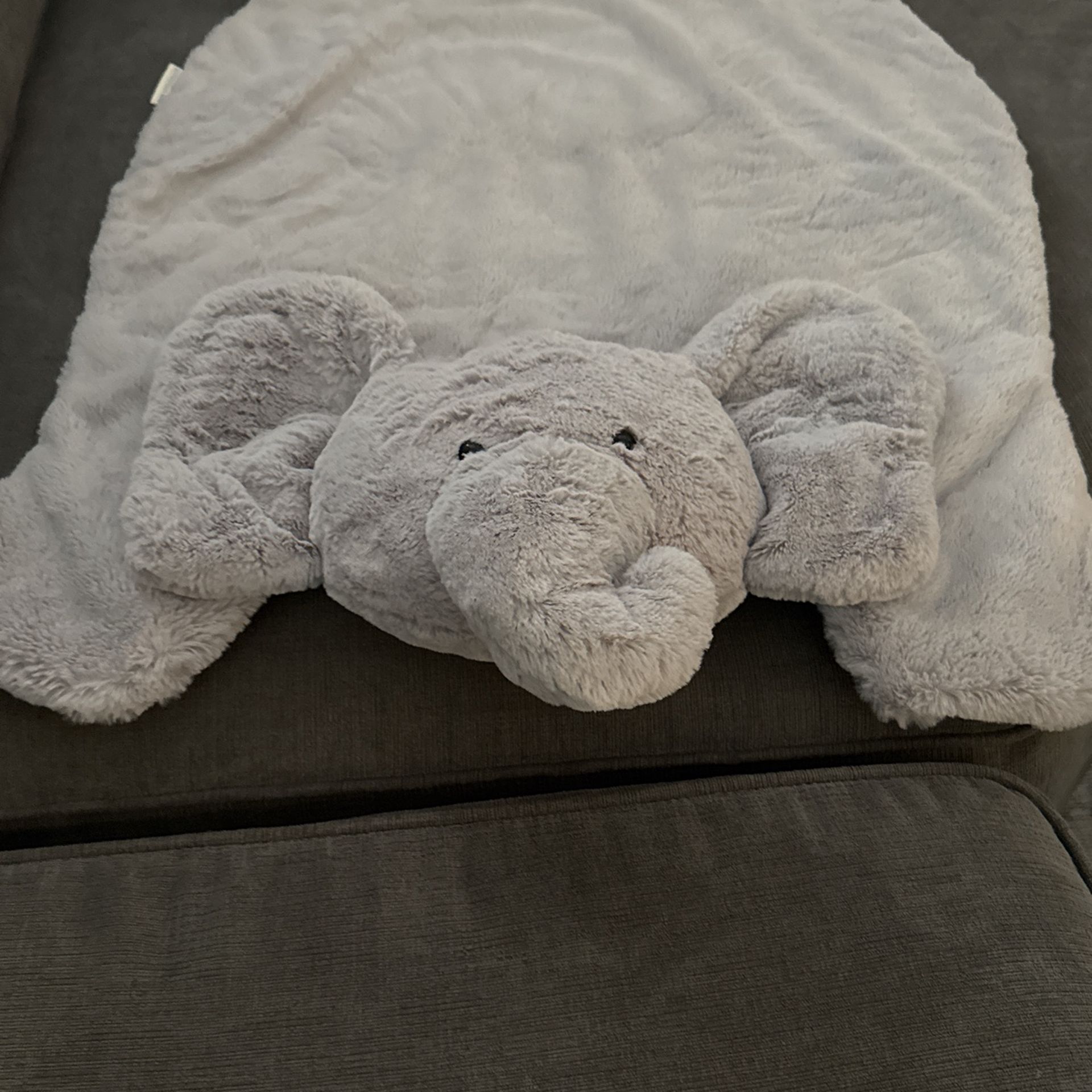 Pottery Barn Baby Gray Elephant Plush Play Mat