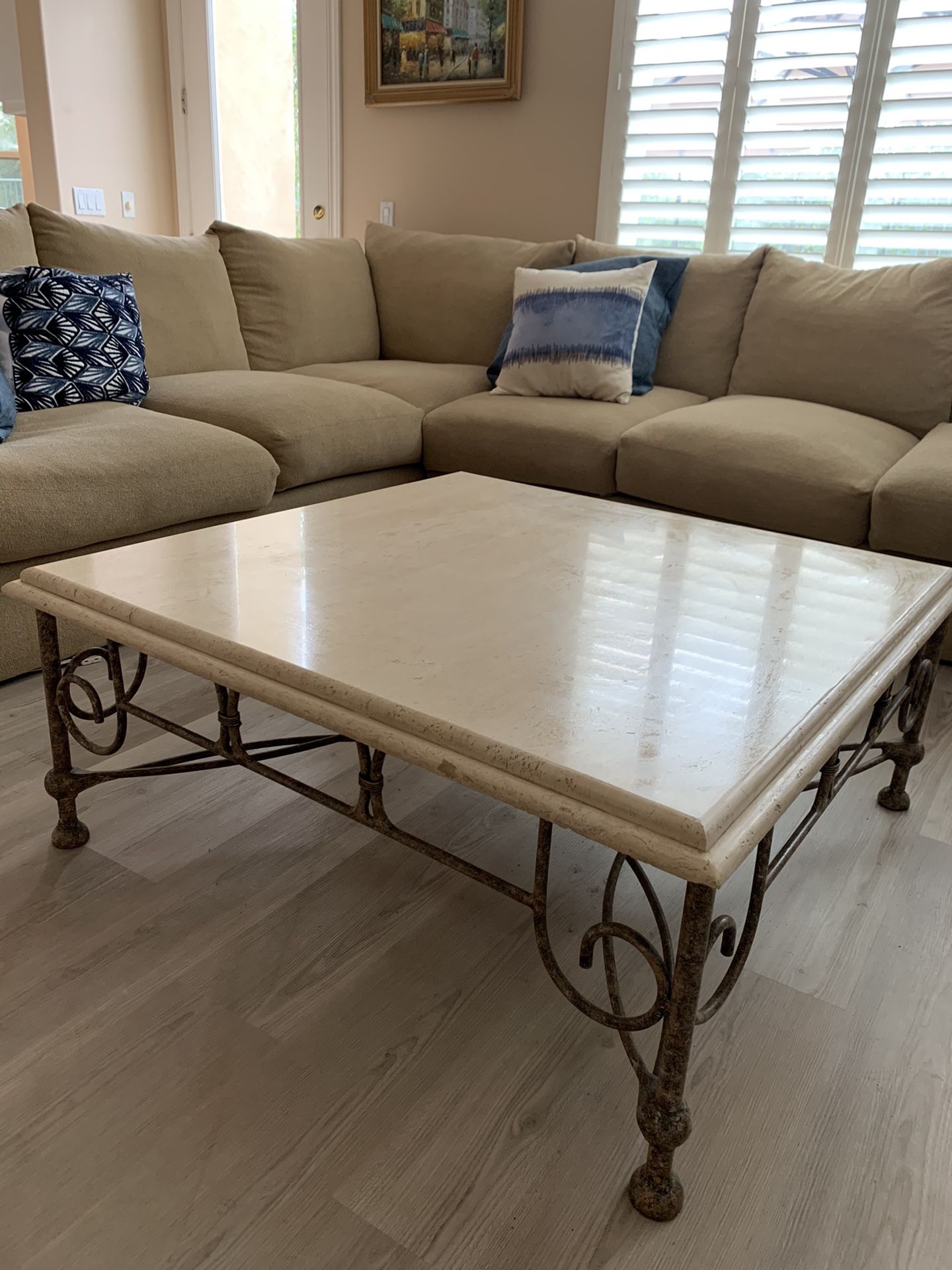 Marble Coffee table with 2 matching end tables