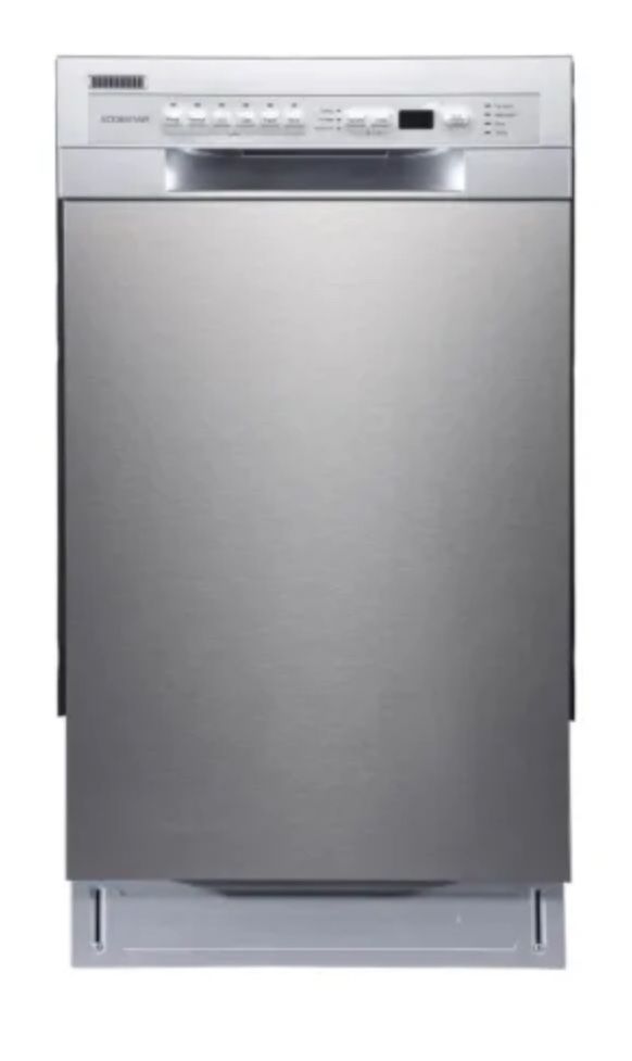 EdgeStar 18” Wide 8 Place Setting Energy Star Certified Built In Front Control Dishwasher