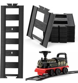 Patelai 24 Pcs O Gauge Straight Train Tracks, 9.1x9.4 Inch Plastic
