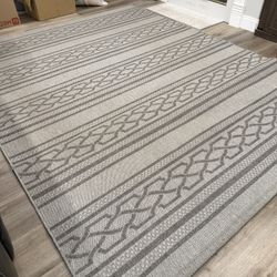 Outdoor Rug 8x10  Modern Outside Rugs for Patios Porches Waterproof Durable Washable Non-Shedding, Easy-to-Clean Indoor Outdoor Area Carpet 