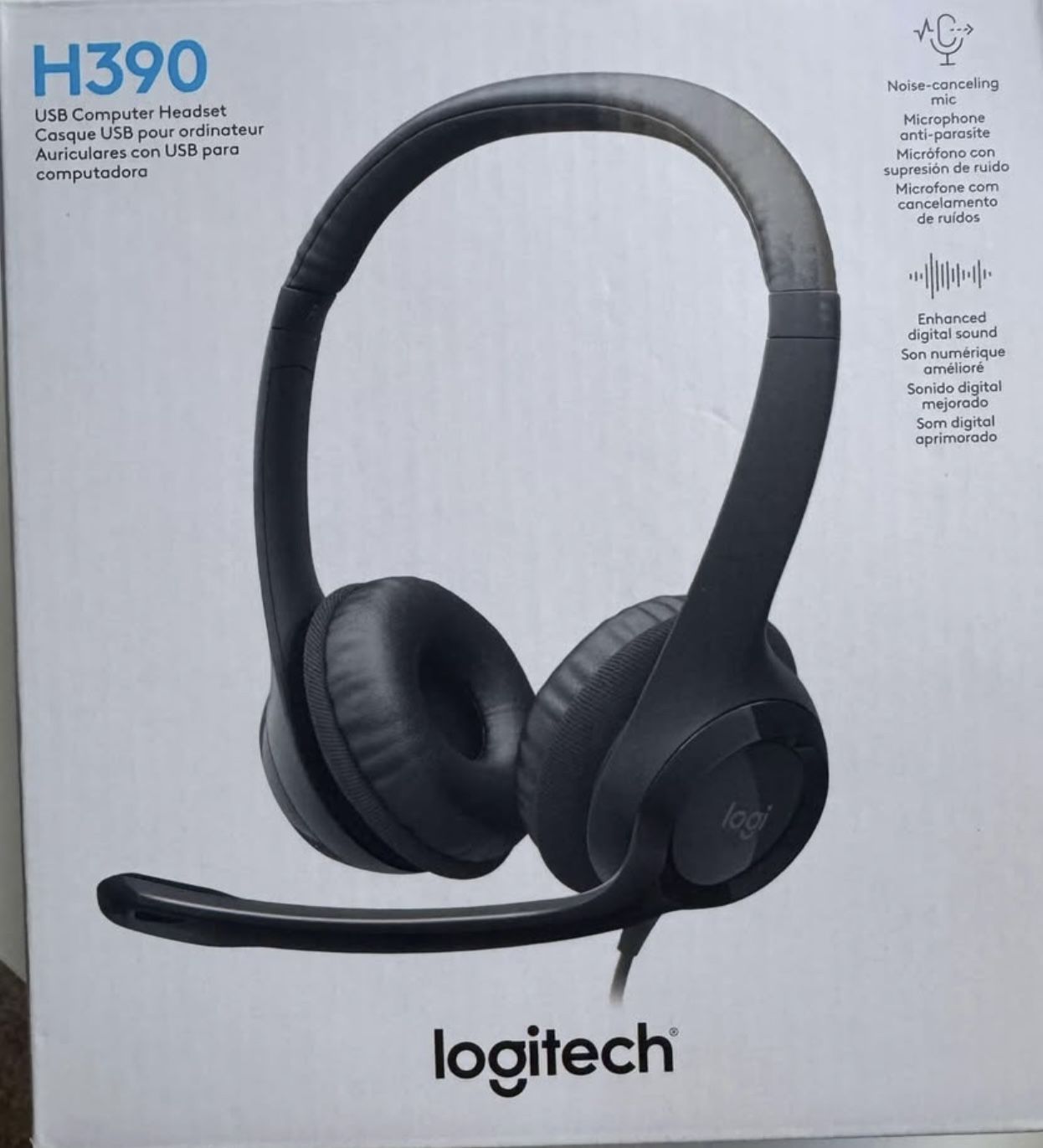 NEW Logitech H390 Wired Headset