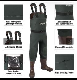 OXYVAN Duck Hunting Waders with 200G Rubber Boots Insulated,Neoprene Fishing Chest Waders for Men & Women (10)