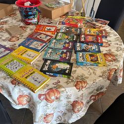 Books- Diary Of Wimpy Kid/ Flat Stanley / Super Diaper Baby 2 Captain Underpants/ A To z Mysteries 