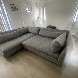 CB2 Decker Sectional Gray Couch