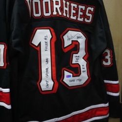 Jason Voorhees Friday The 13th XL Long Sleeve autographed Ari Lehman with COA.  MINT CONDITION. 