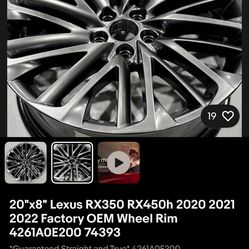 3 Lexus Wheels 20” 5x114.3