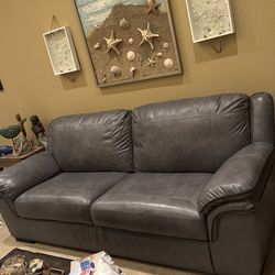 Leather couch and chair