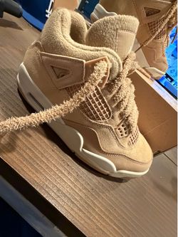 Nike Air Jordan 4 Retro Cozy Girl Hemp Orewood Brown HV0823-200 Women's Size 7