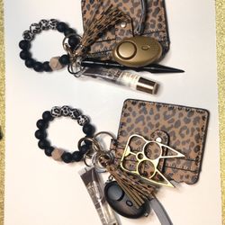 Leopard  Cardholder Keychain 