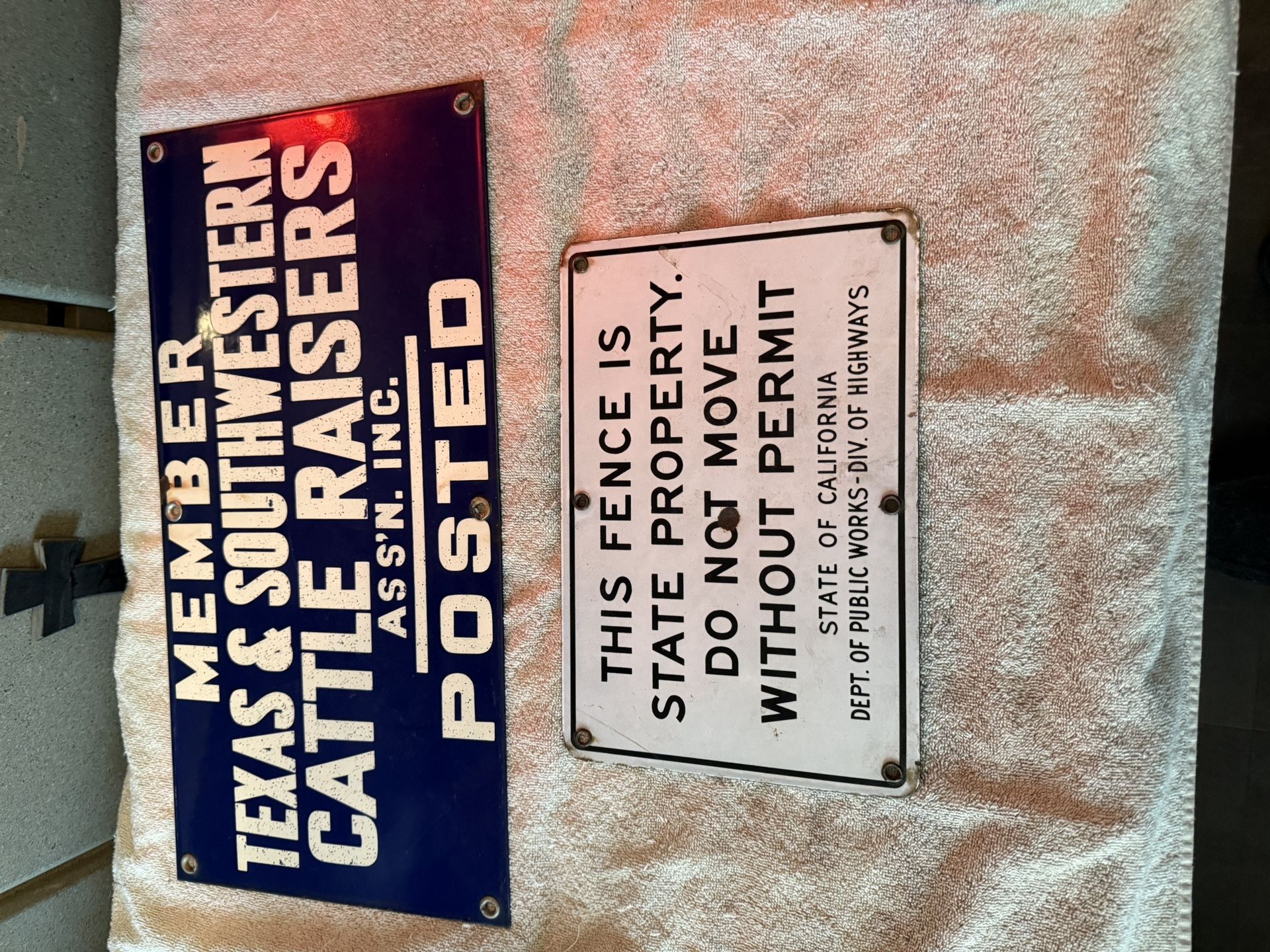 Vintage porcelain Sign