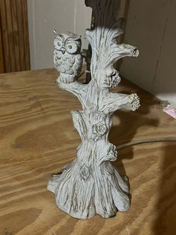Owl on Tree Lamp Base