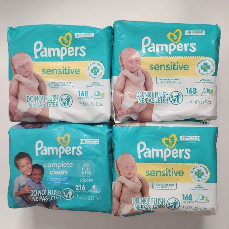 4 Pampers Wipes