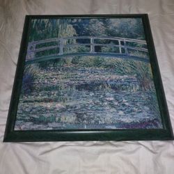 Framed Claude Monet Print, Water Lilly Garden, Lillie's 20"