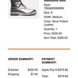 Veneda Carter chrome timbs Size 8