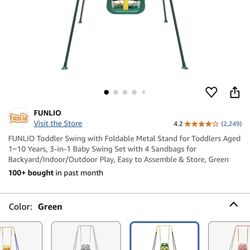 130 - Funlio 2 In 1 Swing Set
