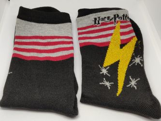 Harry Potter lighting bolt crew socks