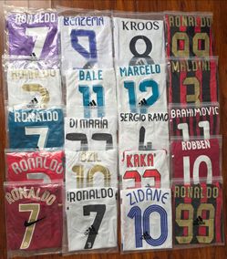 Soccer Jersey Lot – Ronaldo, Maldini, Zidane & More