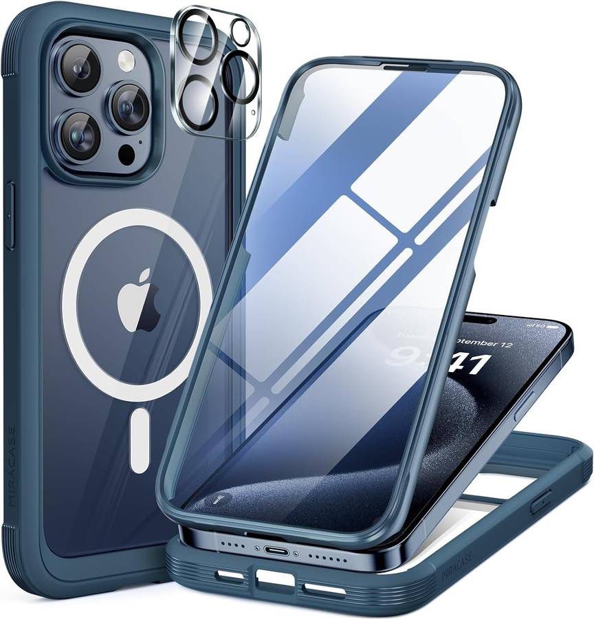 new  Magnetic for iPhone 15 Pro Max Case 6.7'' [Compatible with Magsafe] Full-Body Military Drop Proof for iPhone 15 ProMax Case with Built-in 9H Temp