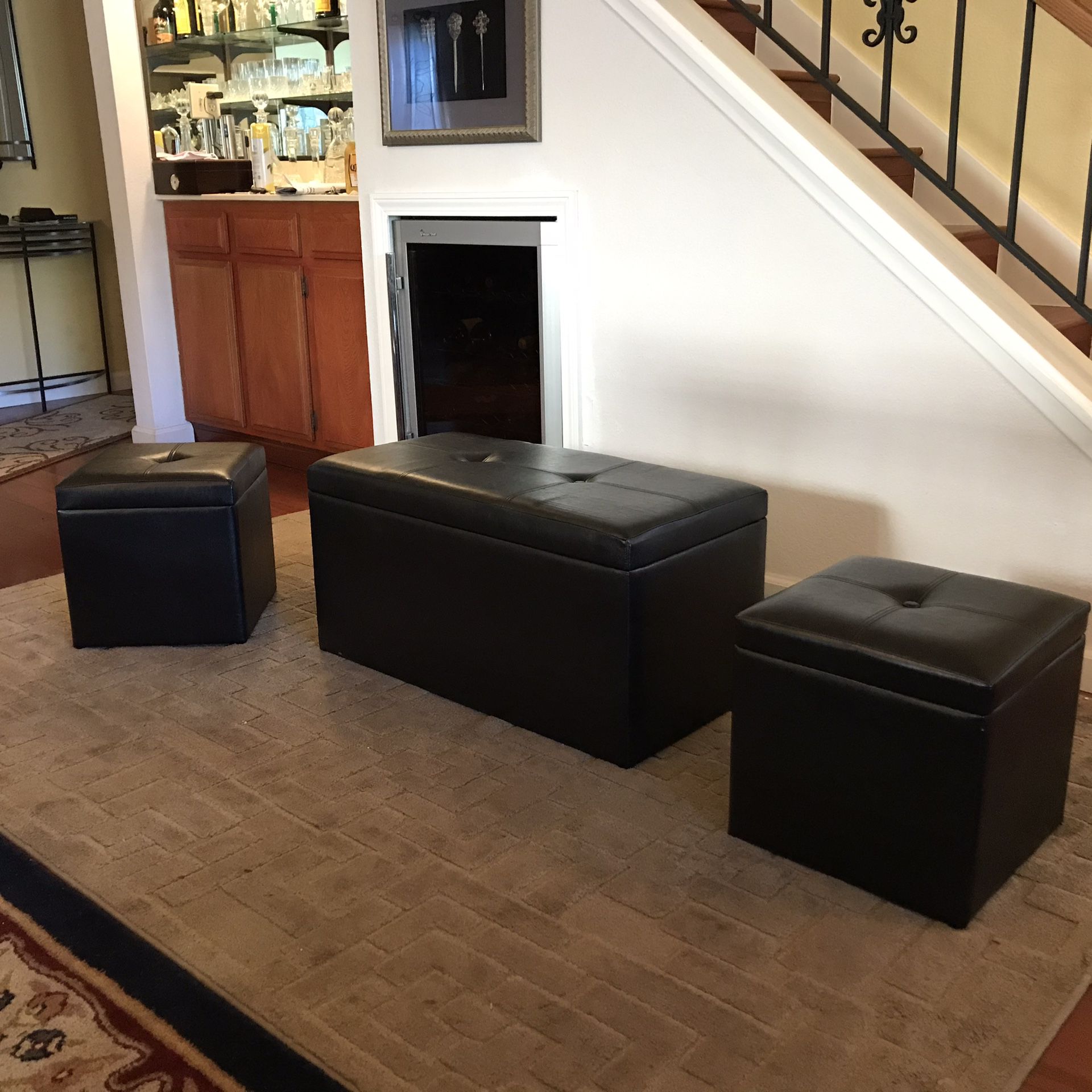 Brand new 3 pc storage ottoman set. Free curbside delivery included
