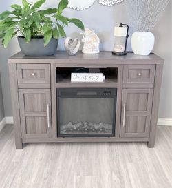 TV Stand with Electric Fireplace Insert