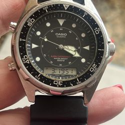 Vintage Casio “Arnie” Alarm Chronograph Quartz Men's Watch AMW-320R New Battery