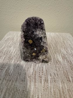 Amethyst Crystal Geode Cluster with Calcite