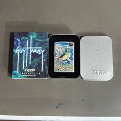 ZIPPO 2004 GUY HARVEY SNOOK FISH SATIN CHROME LIGHTER UNFIRED IN BOX K873