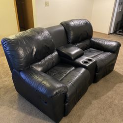 Double Recliner Couch with Center Console