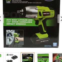Oem Tools 20V MAX* LITHIUM-ION 1/2" DRIVE CORDLESS IMPACT WRENCH